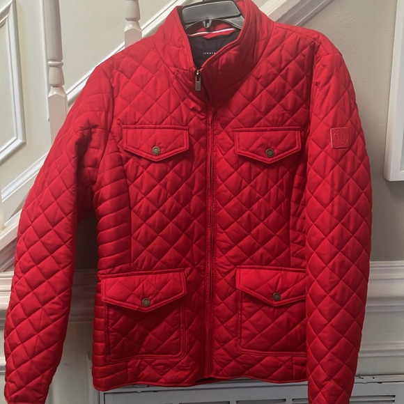 Red Tommy Hilfiger stadium jacket - Picture 2 of 11